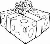 Gift Coloring Page  Openclipart sketch template