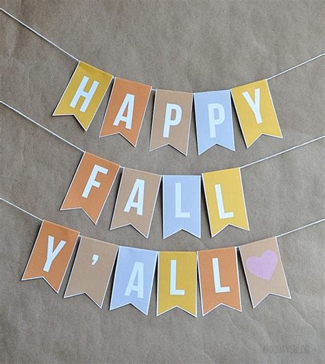 Happy Fall Banner // Free Printable - Honey We're Home
