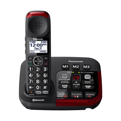 Panasonic Amplified Cordless Phone with 1 Handset, Digital Answering ...