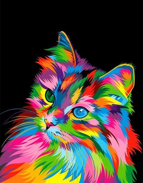 a colorful cat with the words buffy on it