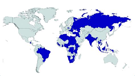 Cartographic depiction of where low-and middle-income countries survey... | Download Scientific ...