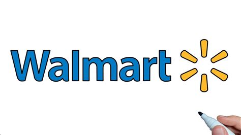 How to draw a Walmart logo step by step - YouTube