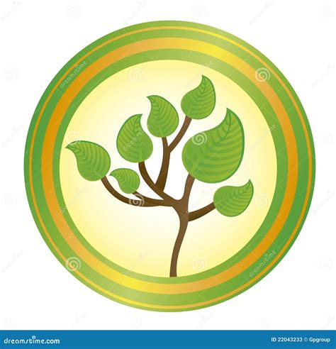 Nature circle stock vector. Illustration of plant, green - 22043233