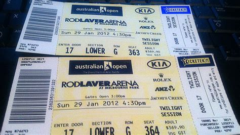 australian open 2012 ticket available with discount. - Melbourne - Tickets for sale, Melbourne ...