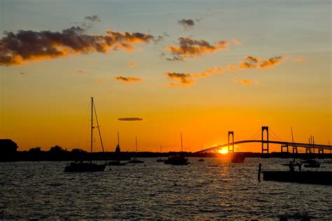 "Newport, RI sunset in the harbor " by Joe Bashour | Redbubble