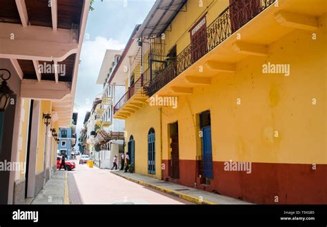 Casco Viejo streets in Panama City Stock Photo - Alamy