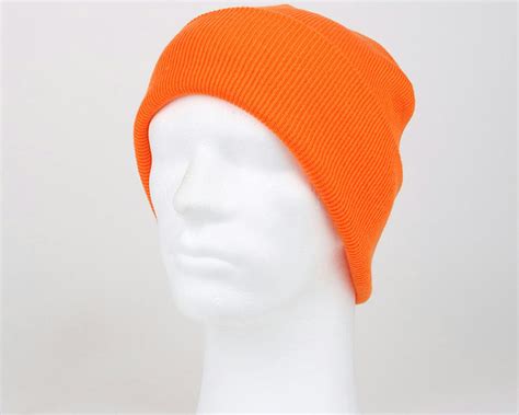 Knitted Beanie Orange - Beanie Basic - Beechfield beanie ...