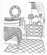 Empty Room Design Coloring Pages sketch template