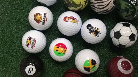 Printed golf ball, Novelty Golf balls - YouTube