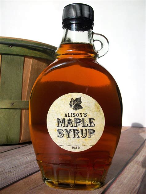 Custom Vintage Maple Syrup Bottle Labels for backyard home sugaring – CanningCrafts