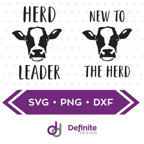 Herd Leader SVG / New to the Herd Svg / Cow Svg / Farm Svg / Heifer Svg ...