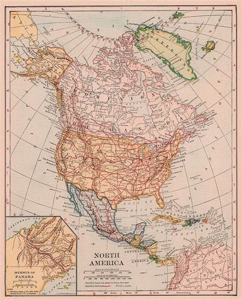 Old 1920's United States Map Drawing by Joshua Hullender | Fine Art America