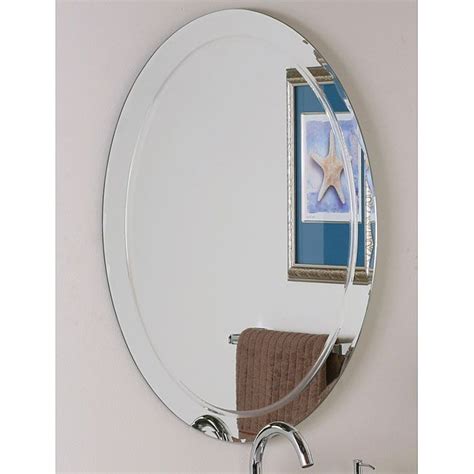 Elegant Oval Frameless Wall Mirror