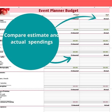 Event Budget Planner Wedding Budget Planner Excel budget | Etsy