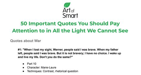 50 Important Quotes from All the Light We Cannot See