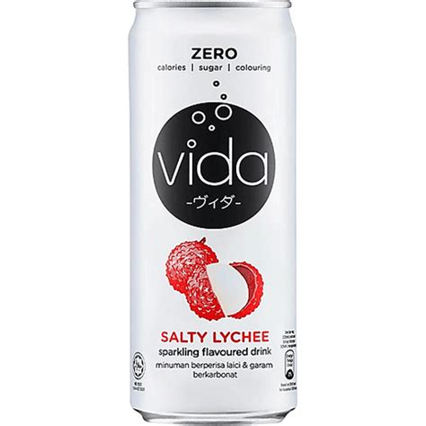 Vida Zero Salty Lychee Sparkling Flavored Drink | 325ml | Soft Drinks ...