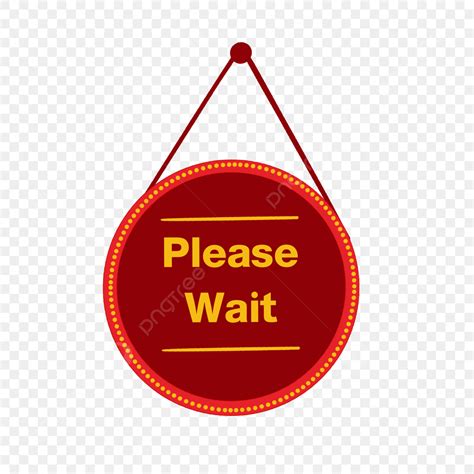 Wait Sign Clipart