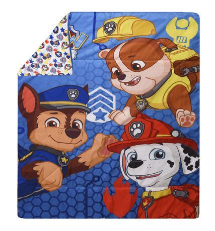 PAW Patrol 3 Piece Toddler Bedding Set- Chase, Rubble, And Marshall ...