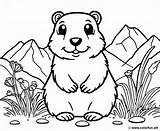 Disegno Da colorare Facile Della marmotta Scarica O Stampa Gratuitamente sketch template