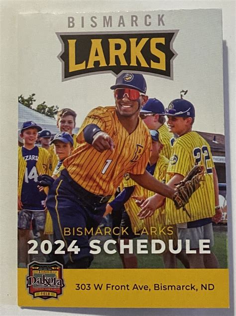 2024 BISMARCK LARKS Schedule ⚾️ Minor Baseball Sked Not 2023 | eBay