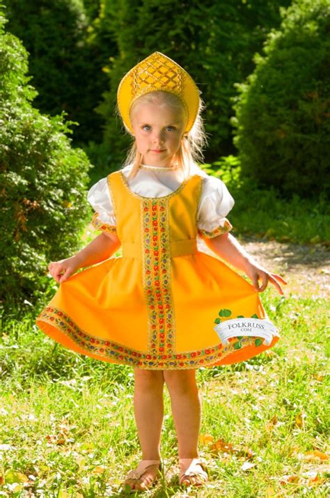 Russian style dance dress for girl “Elena” - Folk Russian clothing store | Folkruss.com