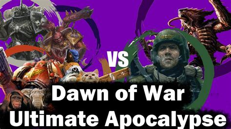 Dawn of War Ultimate Apocalypse: 4 vs 4 Chaos Demons/Marines, Tau ...