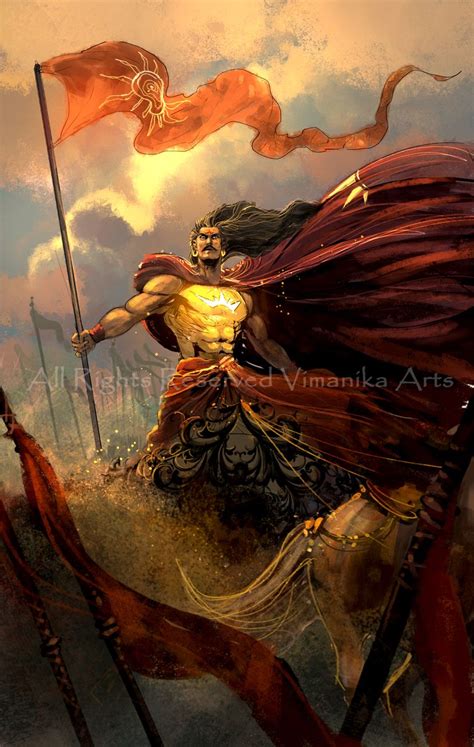 Karna in Mahabharata War (PRT_6900_40682) - Canvas Art Print - 24in X 38in | Vedic art, Hinduism ...