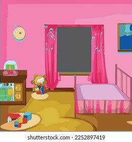 Pink Cartoon House Wallpaper Vecktor Stock Vector (Royalty Free ...