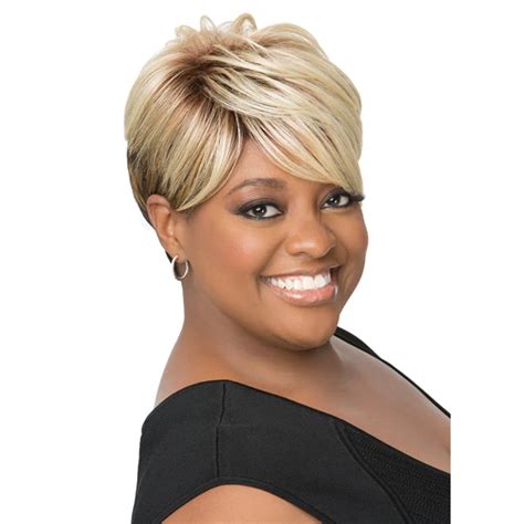 Short Pixie Wigs Blonde Cheap Synthetic Wigs For Black Women African ...