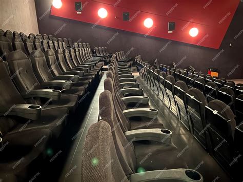 Premium Photo | Image of the seats of an empty movie theater or auditorium