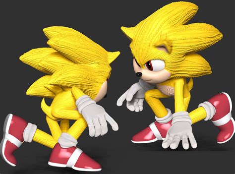 Super Sonic Fanart - 3D Model by Bon Bon Art