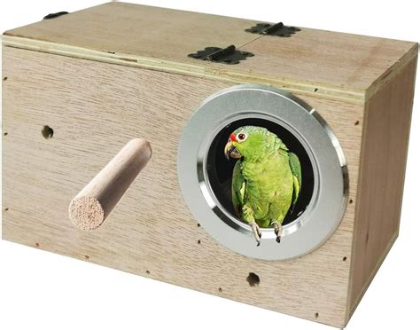 Hamiledyi Parrot Breeding Nest Box Bird Nest Warm Bird Incubator Wood Parakeet Budgie Cockatiel ...