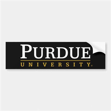 Purdue University Signature Mark Bumper Sticker | Zazzle | Purdue ...