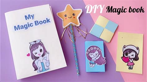 6 Paper magic in a book / DIY Cute magic Book / How to make paper magic book | DIY Paper magic ...