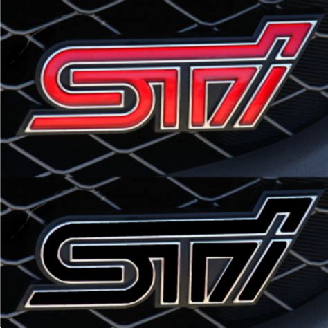 Subaru STI Front & Rear "STI" Badge Overlay (2015+) - Buy Online - 21 Overlays