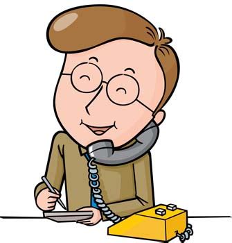 clipart person on phone - Clip Art Library