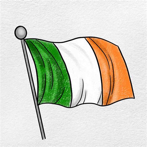 Irish Flag Drawing - HelloArtsy