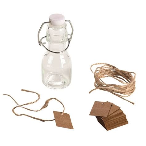 Mini Swing Top Glass Bottles-15-pack Clear Glass Bottle With Flip Top ...