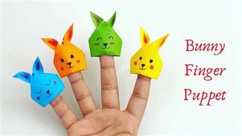 DIY BUNNY FINGER PUPPET / Paper Crafts For School / Paper Craft / Easy ...