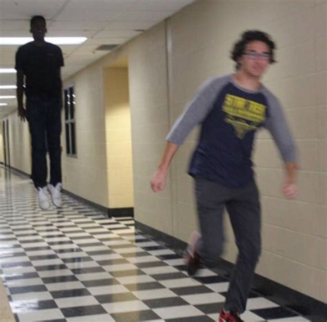 Running away in hallway Meme Generator