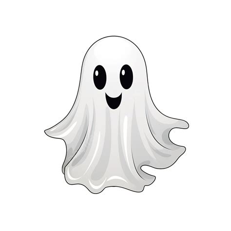 Cute Ghost Isolated, Vector Halloween Concept, Cartoon Ghosts, Spooky Vector PNG Transparent ...