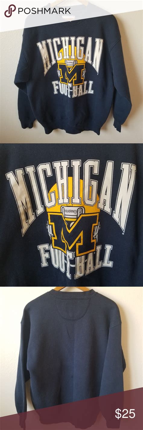 Vintage Michigan Wolverines Football Sweatshirt | Football sweatshirt ...