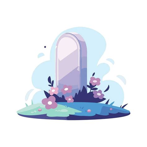 Hand Drawn Halloween Gravestone in flat style 25663097 Vector Art at ...