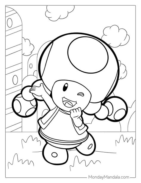 Mario Kart Toad Coloring Pages