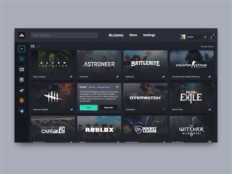 Game Launcher by Caleb Jessie on Dribbble