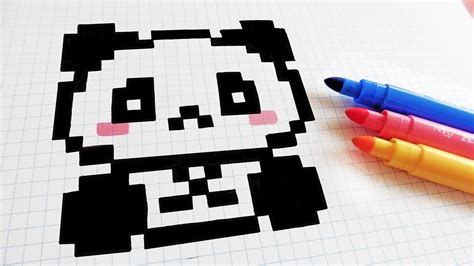 Handmade Pixel Art How To Draw A Kawaii Panda Pixelart Dibujos En | The ...