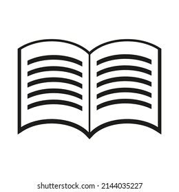 Vector Drawing Open Book Color Black Stock Vector (Royalty Free) 2144035227 | Shutterstock