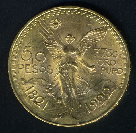 Mexican 50 Pesos Gold Coin of 1922 Centenario|World Banknotes & Coins ...