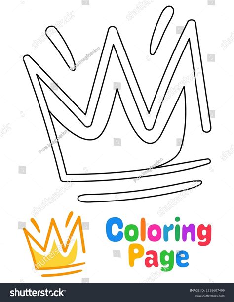 Coloring Page Crown Kids Stock Vector (Royalty Free) 2238607499 ...