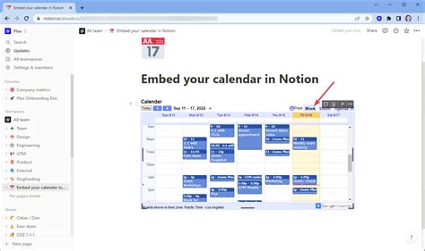 How to embed Google Calendar in Notion - Plus